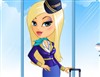 Fashion takes to the skies! Dress up this friendly stewardess so she looks good on her flight to London!