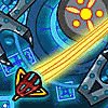 A fresh take on a classic arcade concept.  Cut your way through 12 levels filled with evil robots, bloodthirsty space mutants and neon structures.
