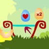 There are different eggs in this game. Try your best to catch score and life eggs and escape cost eggs.It is an easy game about skill and music.