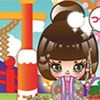 Isn`t she a cutie pie? I just love Japanese dolls like this one! Simple, adorable and free to play! And the best part of it is that right now you can dress her up really, really nice while playing the `Kokeshi World` dress up game!