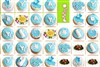 Click on the same delicious food that are not blocked by other food to remove them!