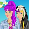 Check out Hip Hop Barbie dress up game and have a peek at Barbie`s fancy hip hop t-shirts, over tops, skirts, shorts, ripped leggings and accessories. Whenever Barbie is in the mood for a hip hop outfit she dyes her hair in multicolored locks, she puts on fancy flat booties and she wears a chic bag, collar chains and bulky cuffs. Dress Barbie in trendy hip hop outfits and try the hip hop Barbie look on yourselves, girls, no matter if you go to a hip hop concert like Barbie does, to a club or on the street! Have a fashion blast playing Hip Hop Barbie dress up game!
