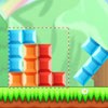 There are some colorful cubes. Use your brain to pile them into the dotted line position! Use as less time as possible! Have fun!