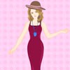 Maroon Frock Girl Dressup